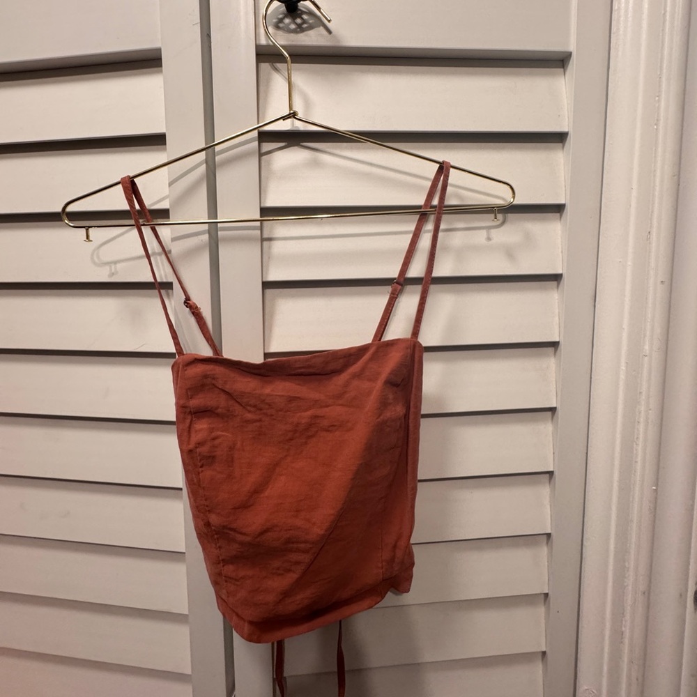 PacSun Terracotta Spaghetti Strap Crop Top
